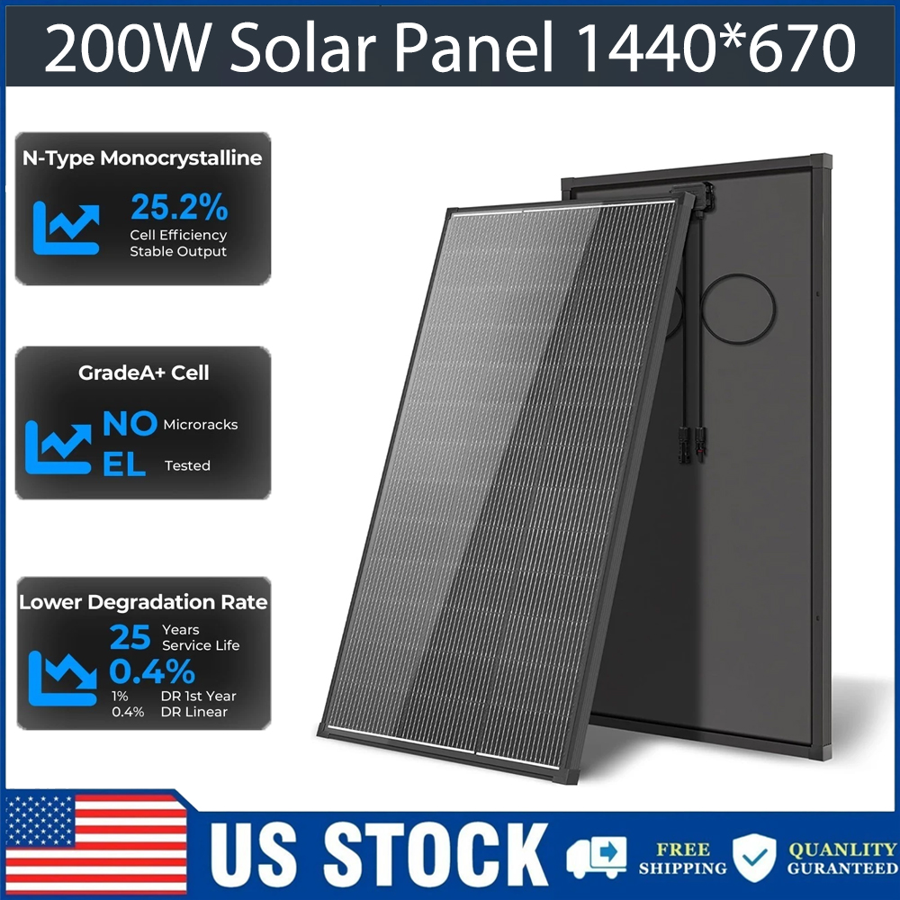 Solar Panel 200W - Panneau solaire AeternaSol 400W 200W 18V