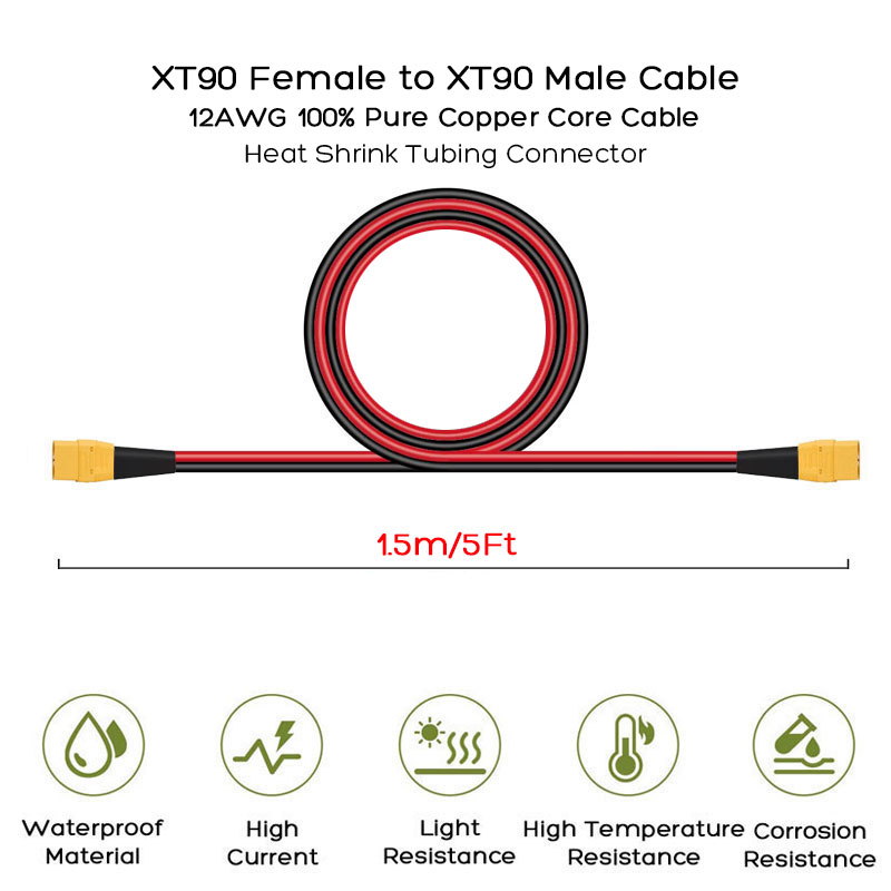 Câble XT90 mâle vers XT90 feme - Outdoor Power Station avis et prix